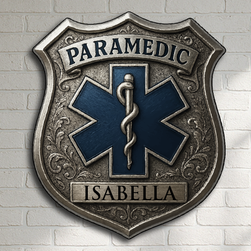 Custom Paramedic Badge – Personalized EMS & First Responder Shield