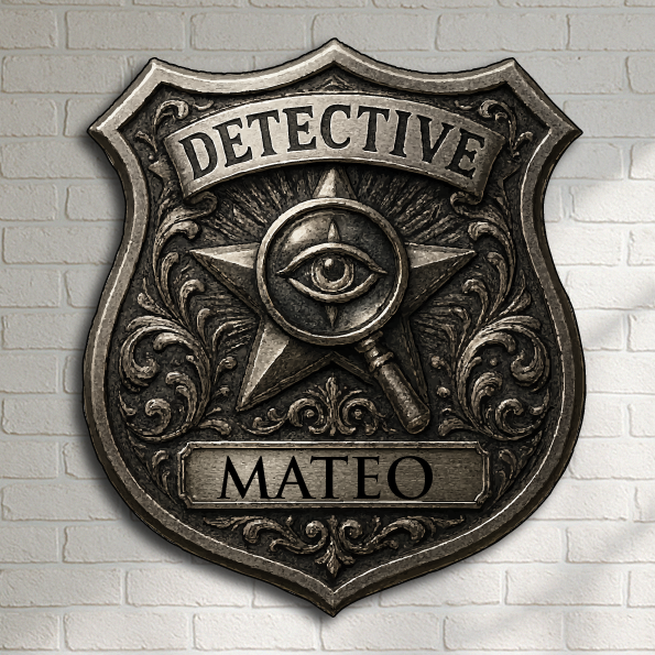 Custom Detective Badge – Personalized Investigator Wall Plaque