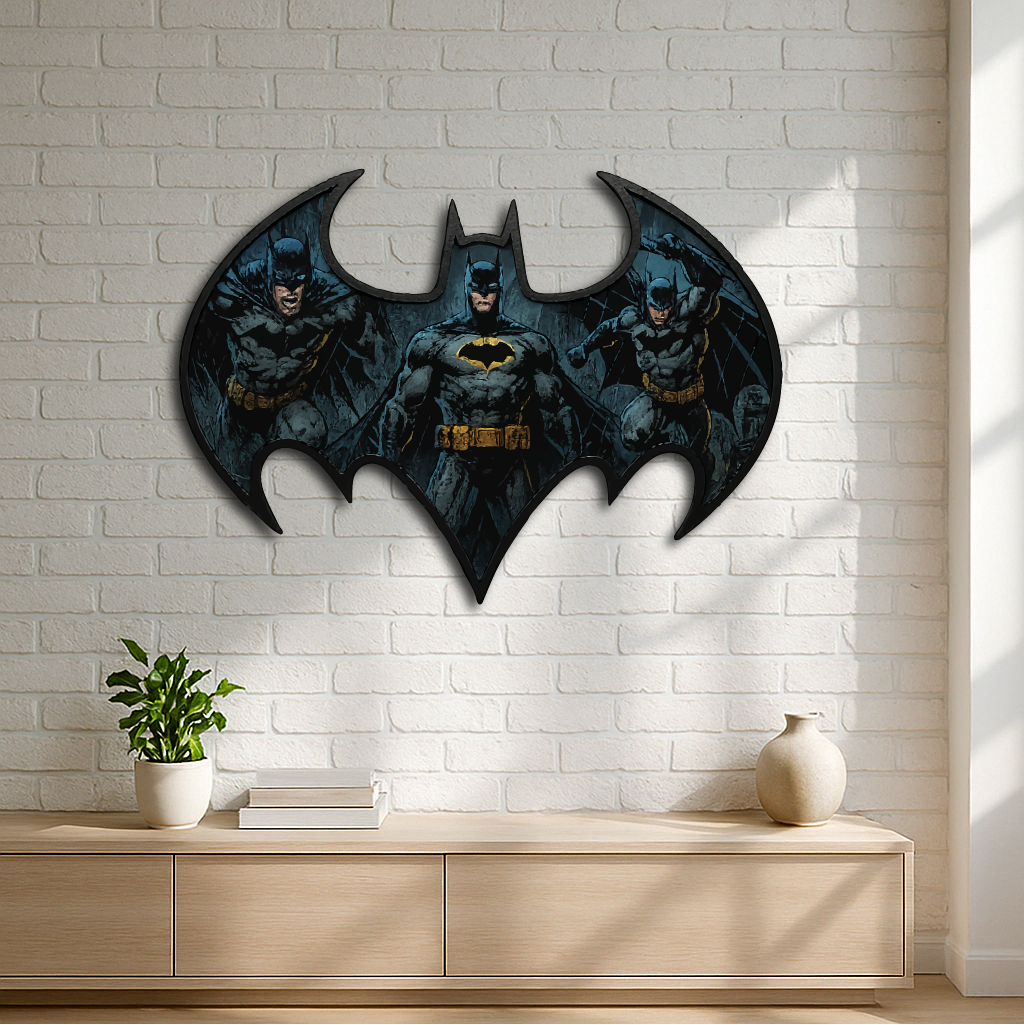 Batman Bat Symbol Metal Wall Art – Dark Knight Themed Décor