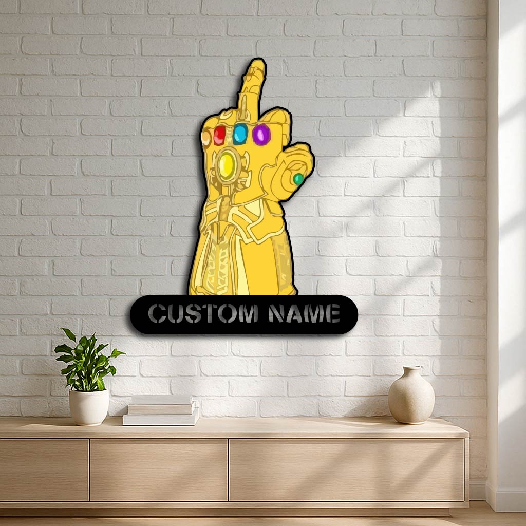 Thanos Infinity Gauntlet Custom Metal Wall Sign