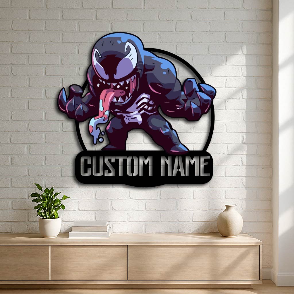 Personalized Venom Metal Wall Sign – Custom Superhero Wall Art