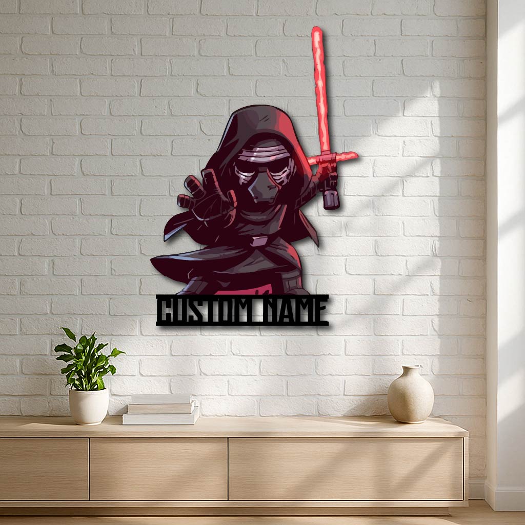 Personalized Kylo Ren Metal Wall Sign – Custom Star Wars Wall Art