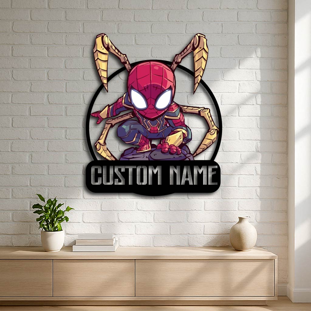 Personalized Spider-Man Metal Wall Sign – Custom Superhero Wall Art