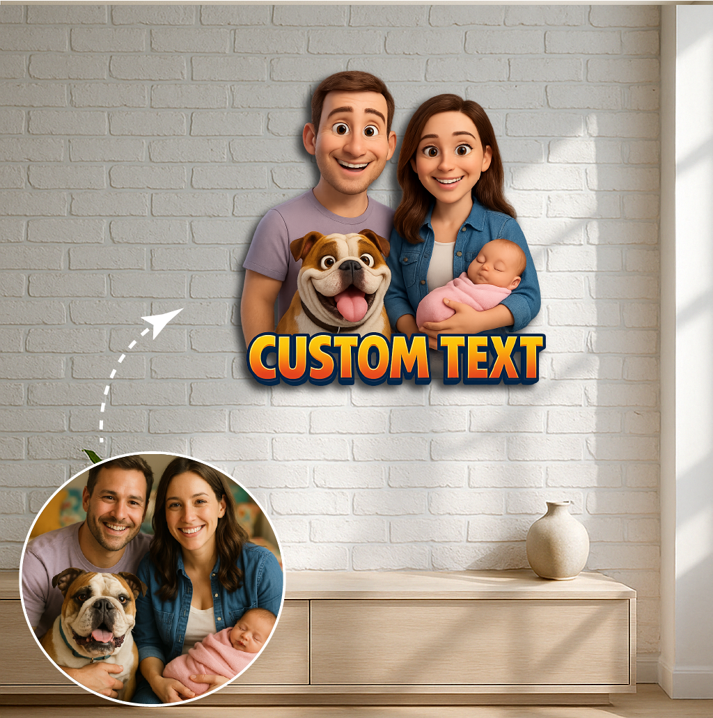 Custom Ghibli-Style Family Portrait